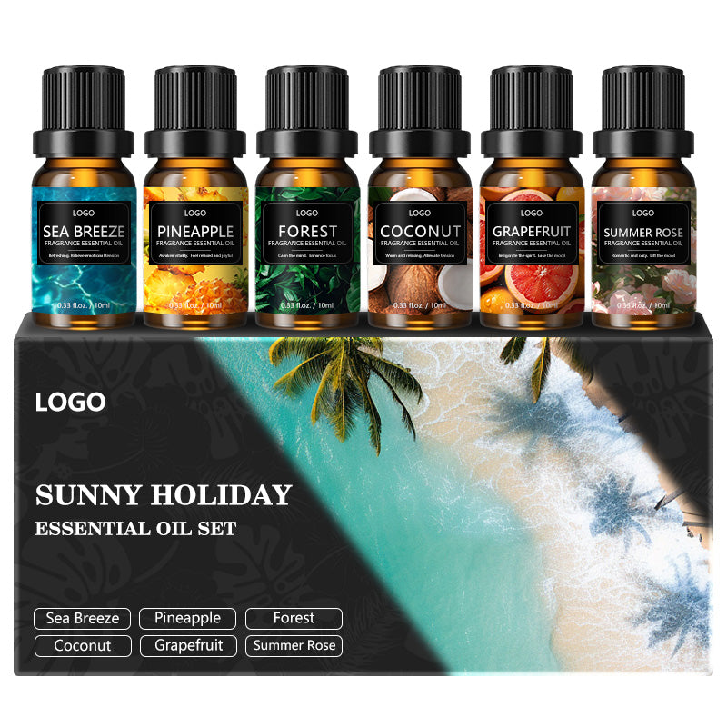 Set de 6 Aceites de Fragancia Tropical - Aromas Premium (10ml c/u)