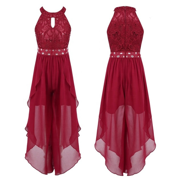 Mono de Fiesta con Detalles de Encaje - Elegancia Juvenil - Colección 2026