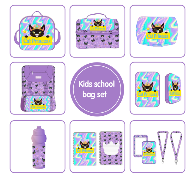 Set de Mochila Escolar Ergonómica con Dibujos Animados - Colección 2026