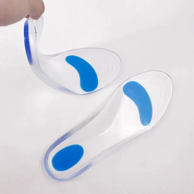 Silicone Gel Medical Insoles for Shoes Men Women Flat Foot Arch Support Orthopedic Insoles for Plantar Fasciitis Relief Shoe Pad