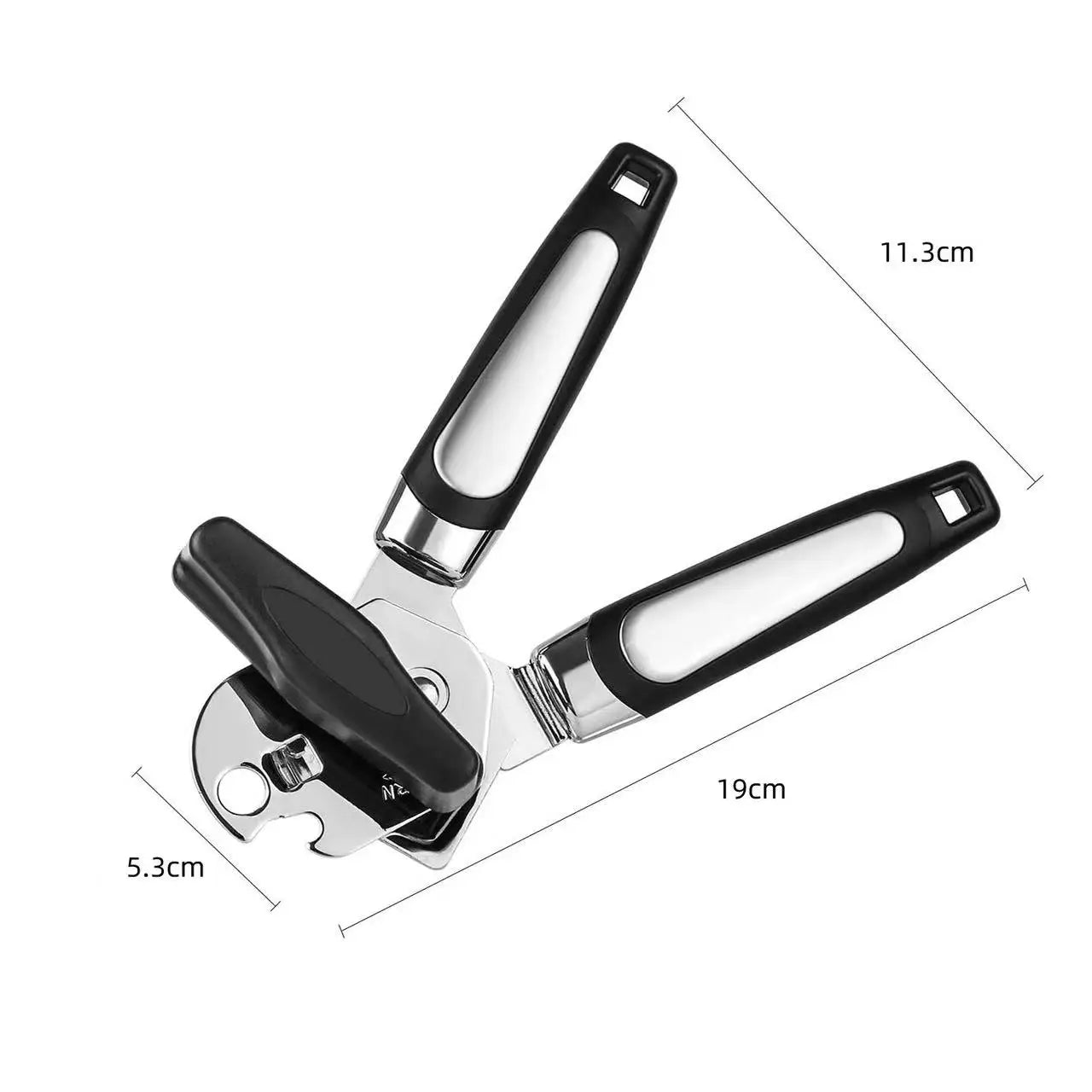 Stainless Steel Can Opener Multifunctional Manual Strong Grip Opener Side Cut Tins Bottle Opener Kitchen Gadgets