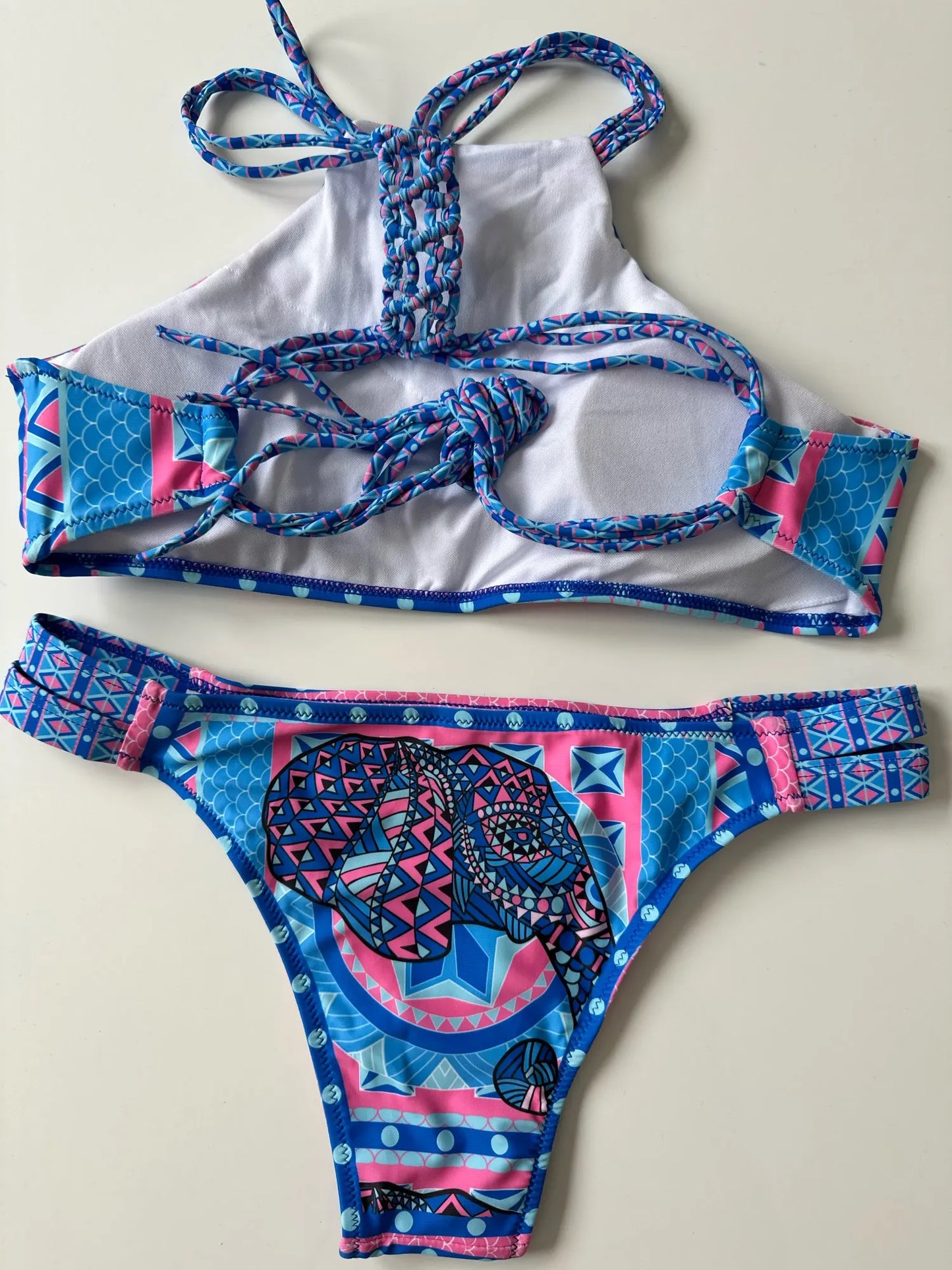 Melphieer High Neck Tank Crop Top Bikini Crochet Bikinis Set Swimwear Women Swimsuit Female Beachwear 2025 Monokini Bathing Suit