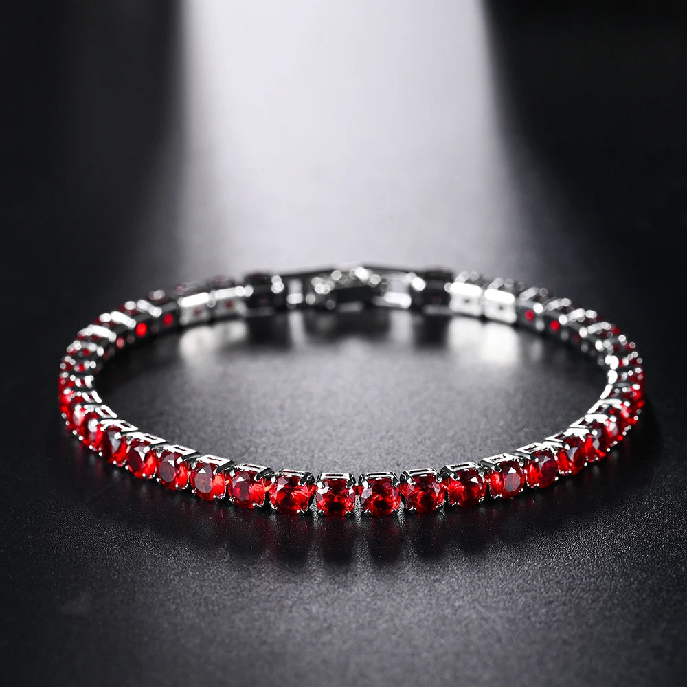 4mm Micro-inlaid Zircon Tennis Bracelet for Women 2025 New Men Bracelet Homme Jewelry Accessories Wholesale