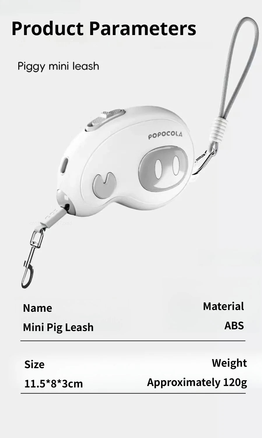 POPO Pet Mini Automatic Retractable Traction For Outdoor Walking Small Dogs Traction Rope Lightweight Dog Walking Rope Pet Items