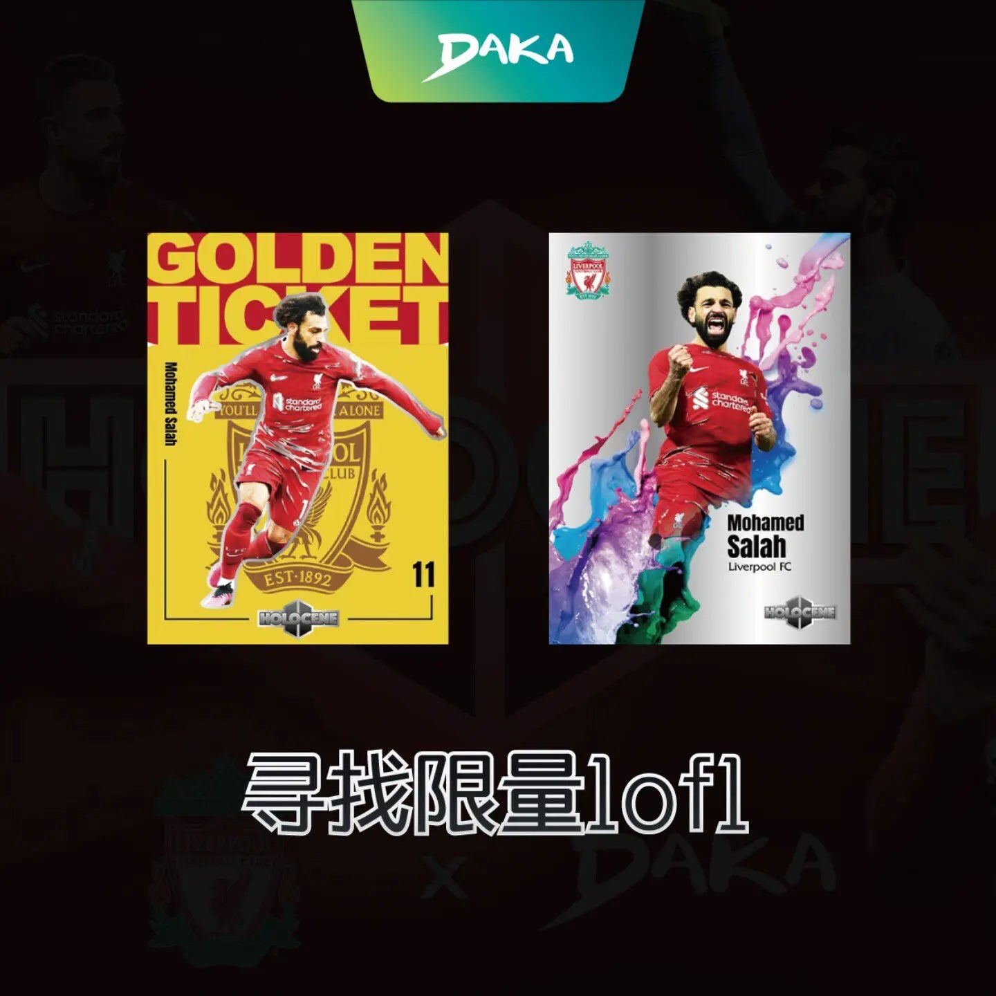 Daka 2022-23 Season Football Club Liverpool Official Sports Trading Card Holocene Series Pop Culture Toys