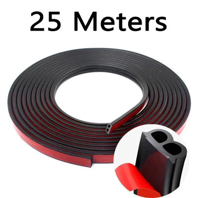 Car Door Seal Strips Sticker Weatherstrip Rubber B Shape Door Seals Sound Insulation Auto Door Sealant Automobiles Accessories