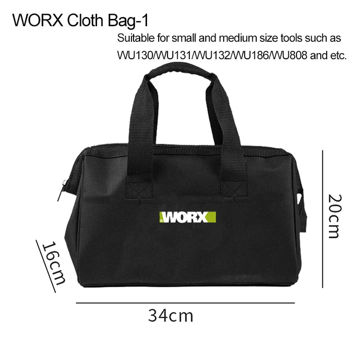Original WORX Power Tool Storage Cloth Bag Portable Tool Bag Accessory Cloth Bag Waist Pack Oxford Cloth Handbag for Electrician