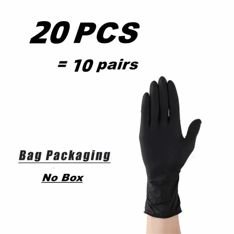 20/50PCS Disposable Nitrile Gloves for Household Cleaning Kitchen Dishwashing Working Gardening Tattoo Gloves Thickened Durable