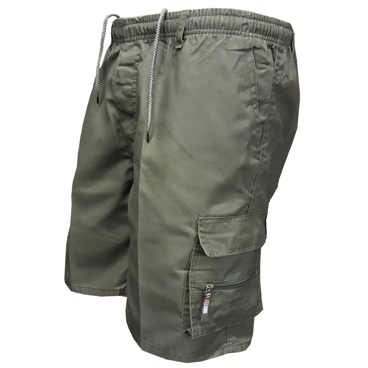 2025 Men's Tactical Shorts Summer Casual Jogging Cargo Shorts Loose Multi-pockets Elastic Waist Work Hiking Overalls Short Pants