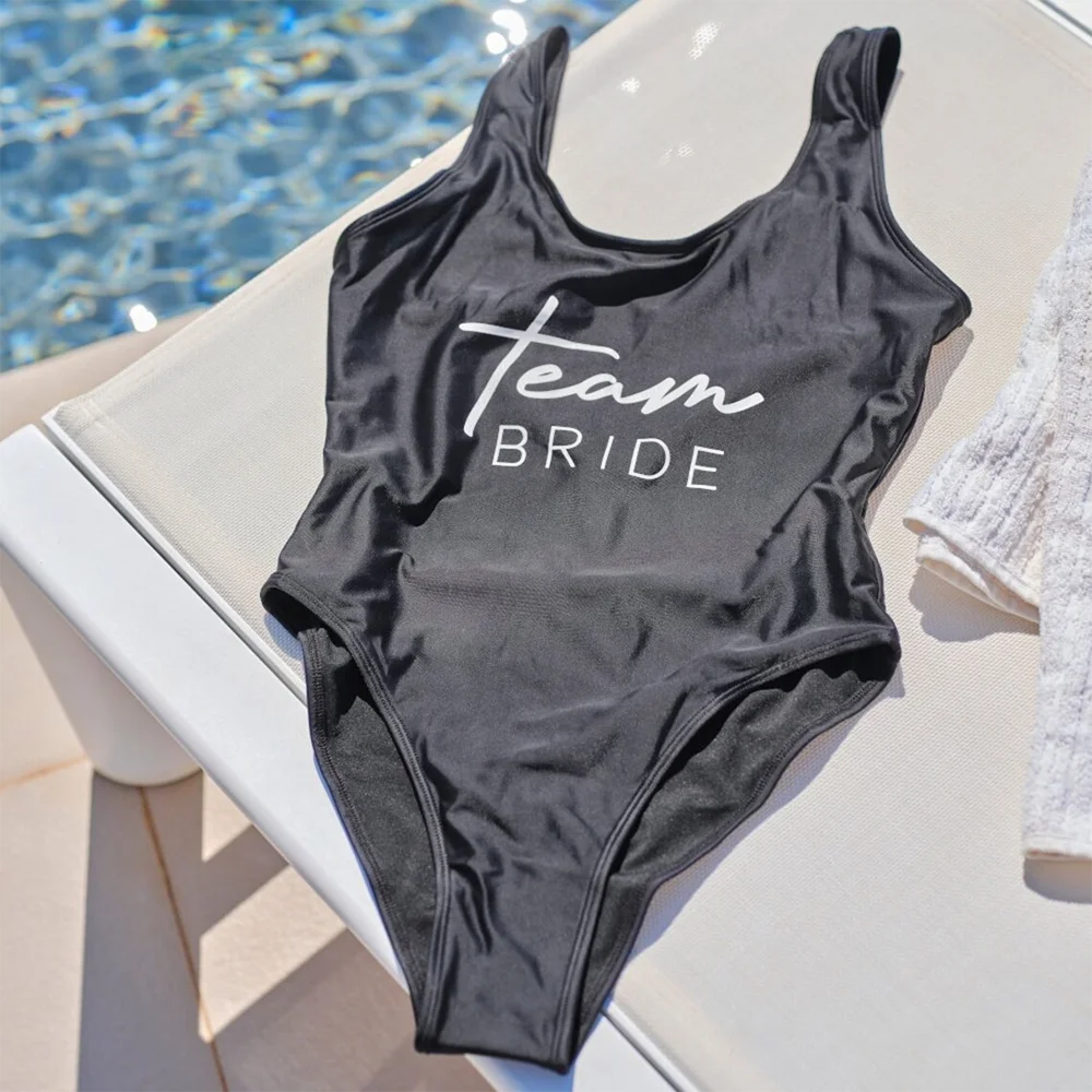 White The Bride Swimsuit Beach Hen Party Swimsuit Bride To Be Gift Hen Party Favours Bridal Shower Bachelorette Party Supplies