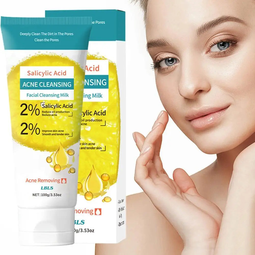 Salicylic Acid Acne Removing Facial Cleanser Moisturizing Refreshing & Oil-Controlling Face Wash Foam Face Cleanser Skin Care