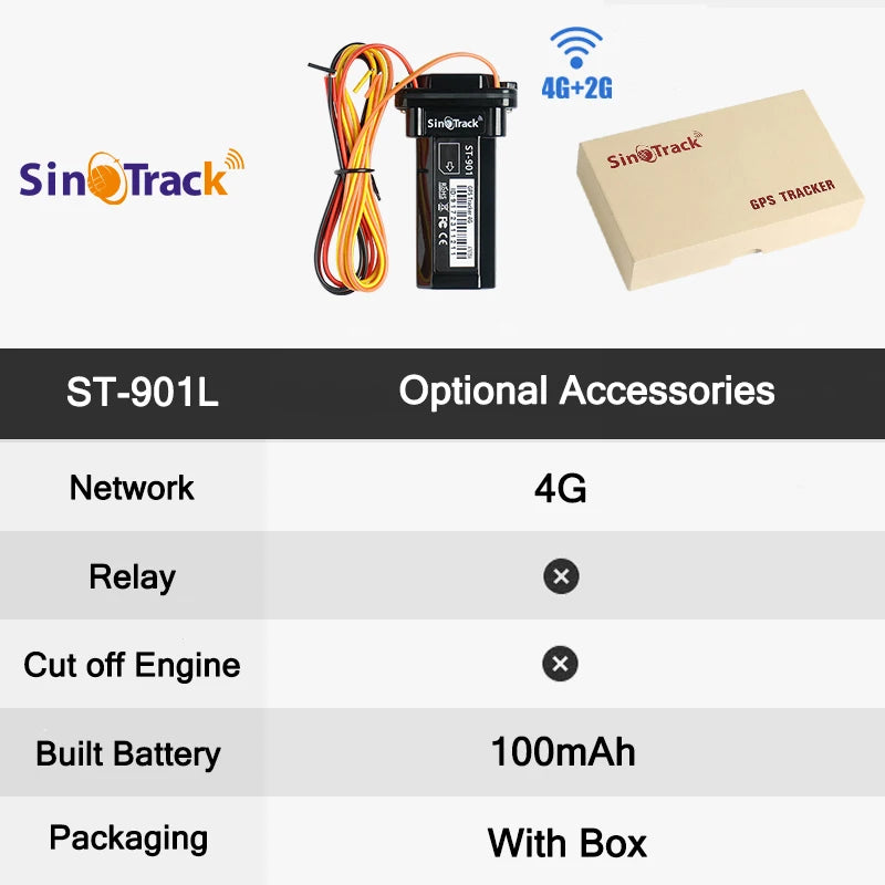4G Mini Tracker ST-901L Waterproof Builtin Battery GPS for Car vehicle gps device motorcycle with online tracking software