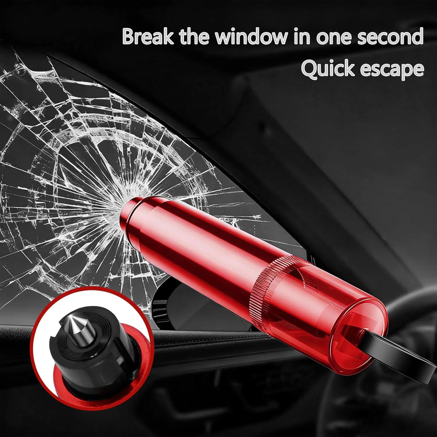 2 Safe Pro X Car Emergency Hammer, 2 in 1 Car Window Breaker Car Escape Tool, Window Breaker & Escape Safety Hammer for Vehicles