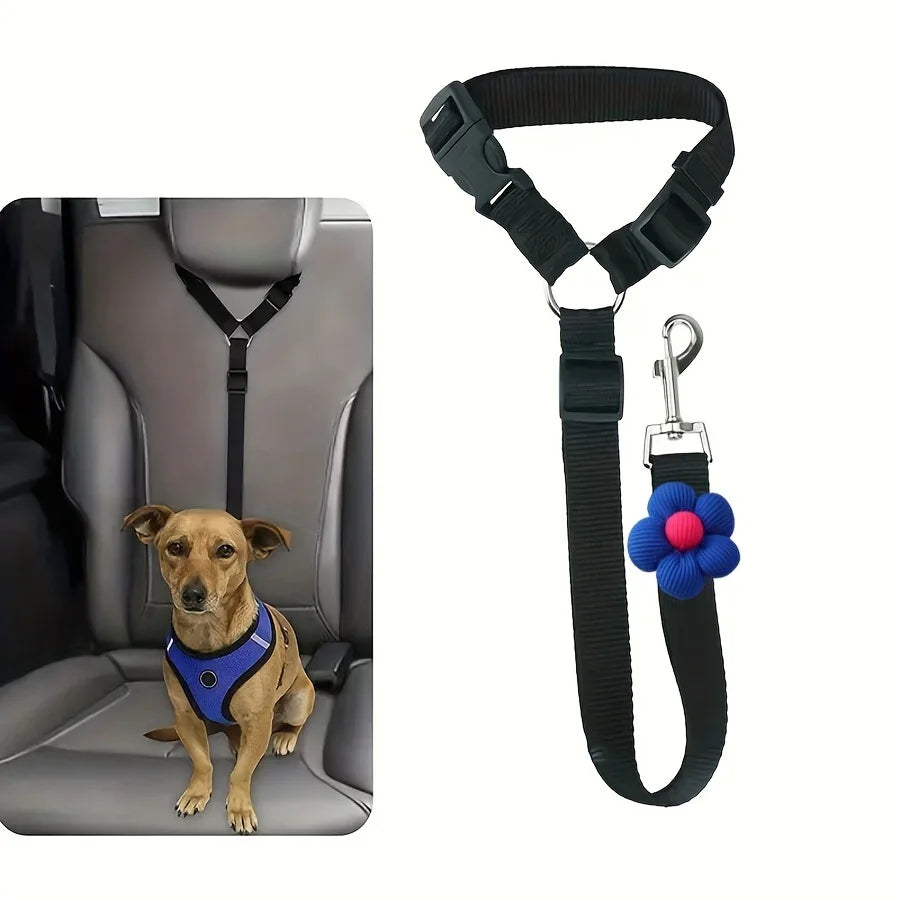 Pet Collars Car Pet Retractable Leash Dog Cat Safety Rope Adjustable Traction Rope Fixed on Car Headrest Travel Outdoor Walking