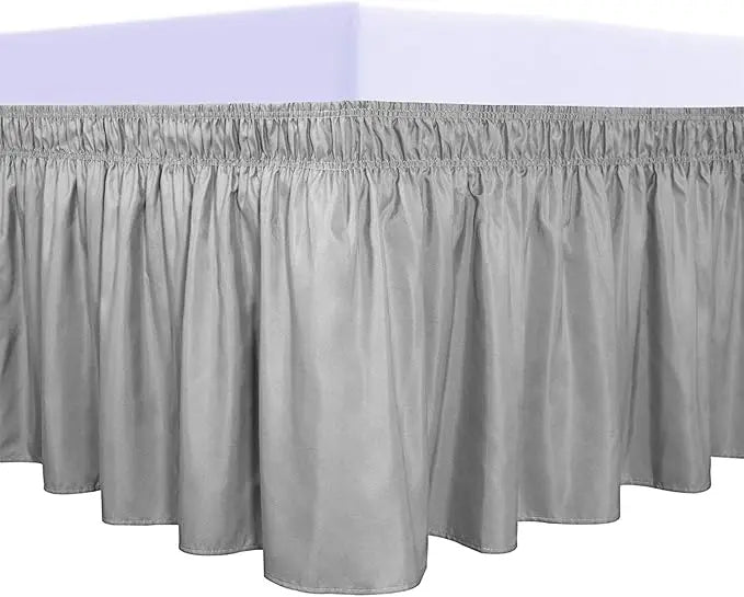 Bedding Bed Skirt Drop Length - White,Black,Gery, Ruffled Dorm Room Bed Skirts, Easy Care, Wrinkle Free ,Microfiber Bed Skirt