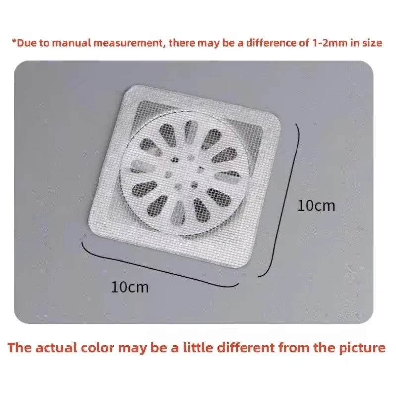 Disposable Shower Drain Hair Catcher Mesh Shower Drain Covers Floor Sink Strainer Filter Hair Stopper For Bathroom Kitchen