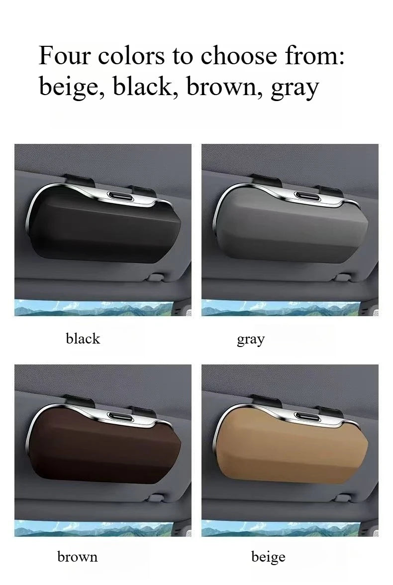 Lcars Car Sun Visor Glasses Case, Universal Glasses Holder Storage Box for Driver and Passenger in Car, Sun Visor Accessories
