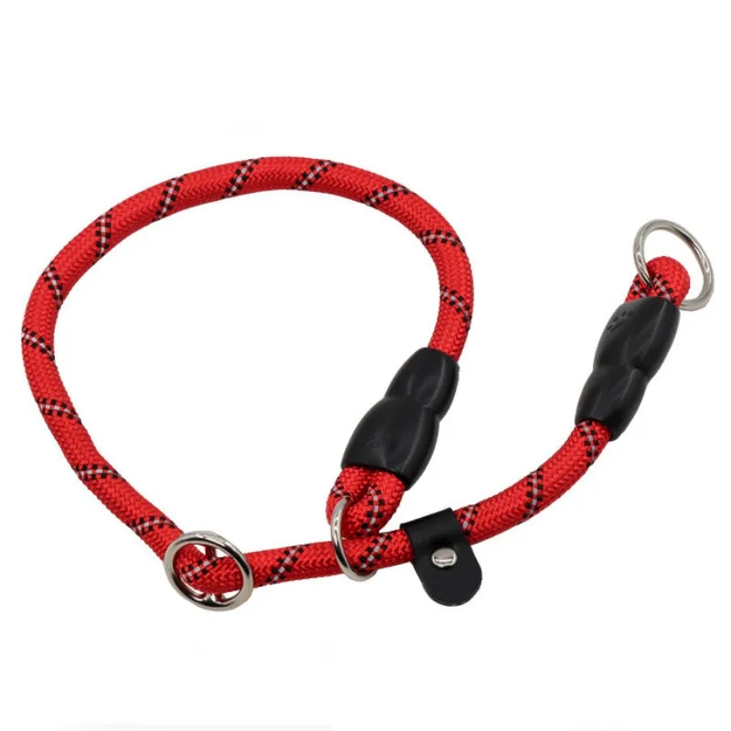 Dog Collar P Chain Pet Collars Adjustable Collar Dog Walking Training P Chain Dogs Collars Reflective Dogs Ropes Pet Accessories