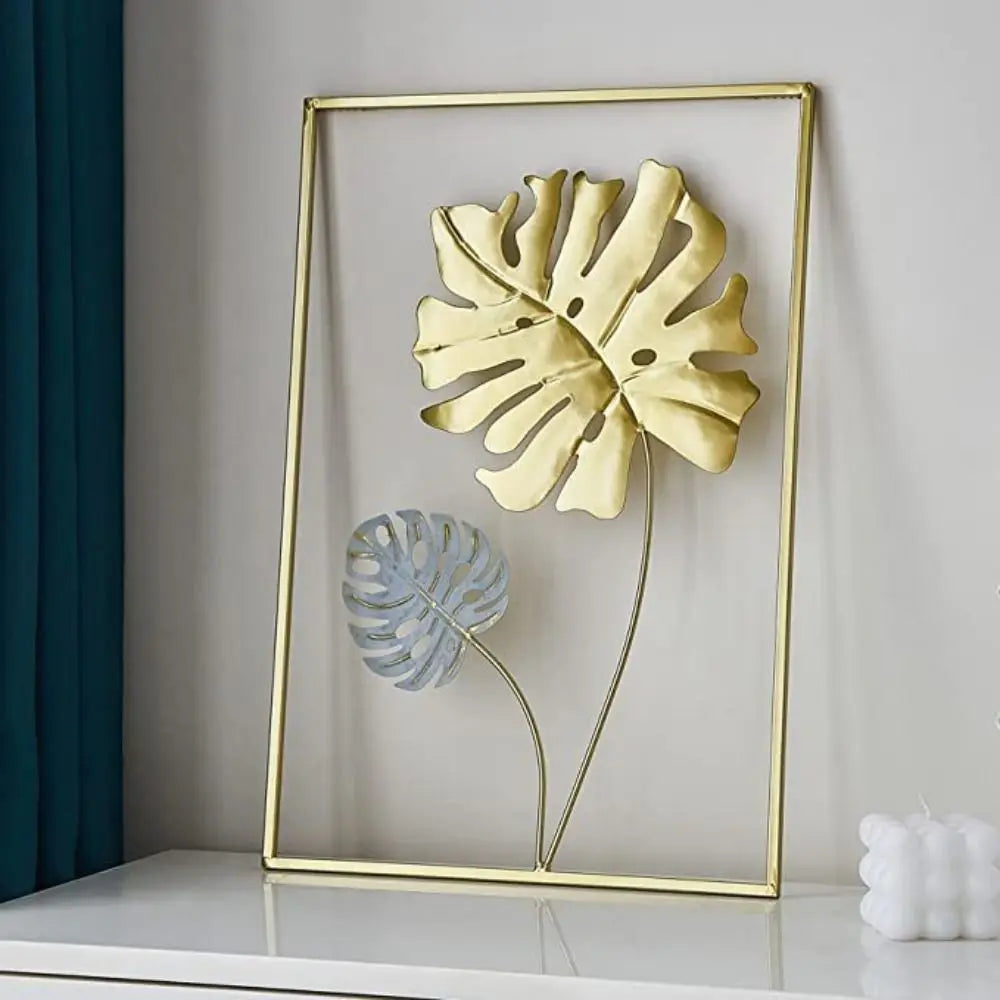 Decoration Wall Hanging Decor Cabinet Living Room Leaves Sculpture Desktop Ornaments Ginkgo Leaf Ornaments Iron Arts Crafts