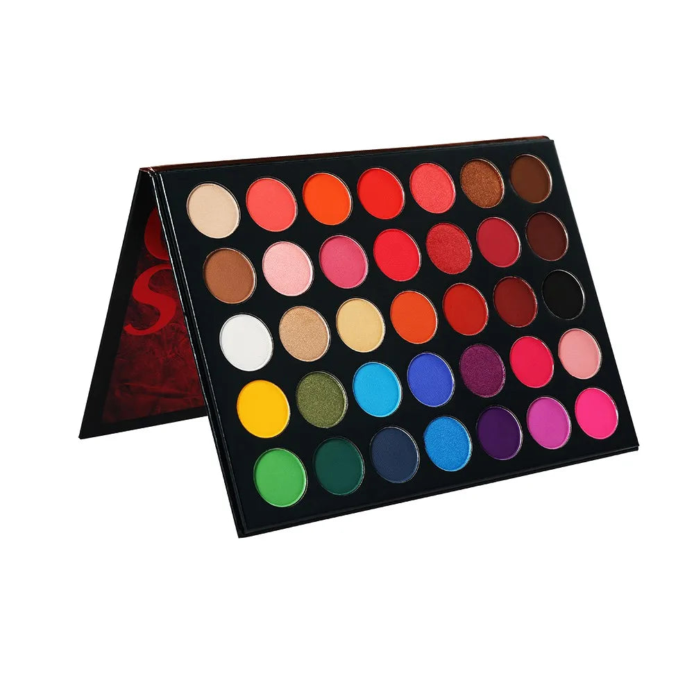 BEAUTY GLAZED Palette Eyeshadow 35 Colors Matte / Shimmer Natural Smokey Glitter Eyeshadow Make Up