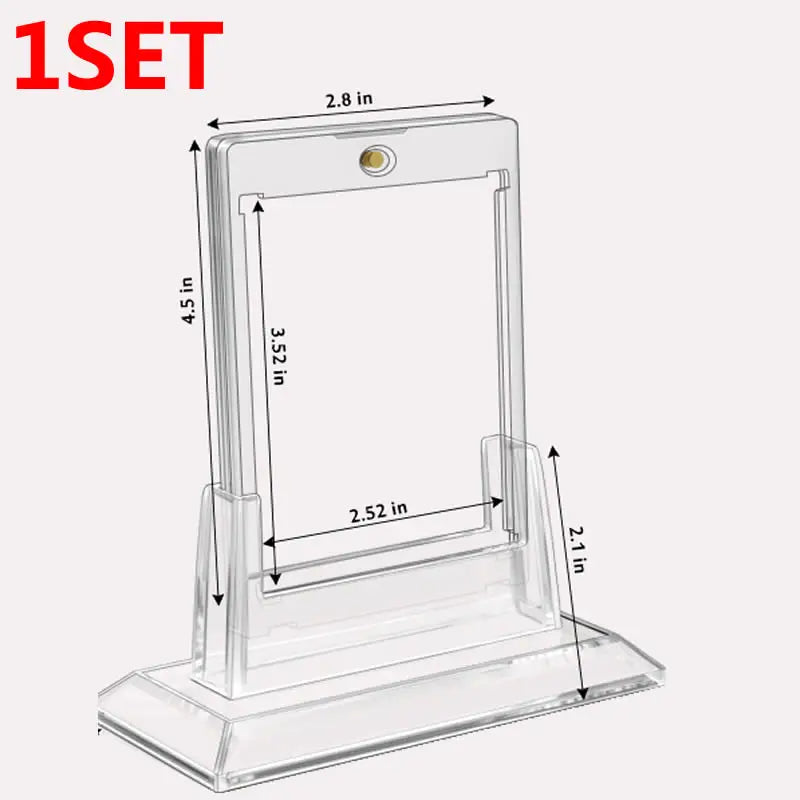 Magnetic Card Holder Support Set 35PT Hard Plastic Protectors Sleeves Trading Display Case Baseball Football Sports Yugioh Cards