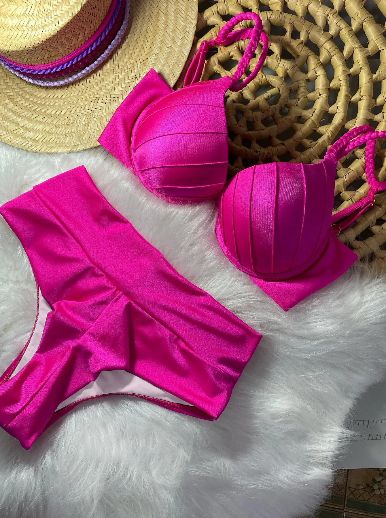 Cheap Push Up Bikinis Women Swimsuits Solid Padded Women Swimwear Vintage Female Swimsuit High Waist Biquini Bathing Suit