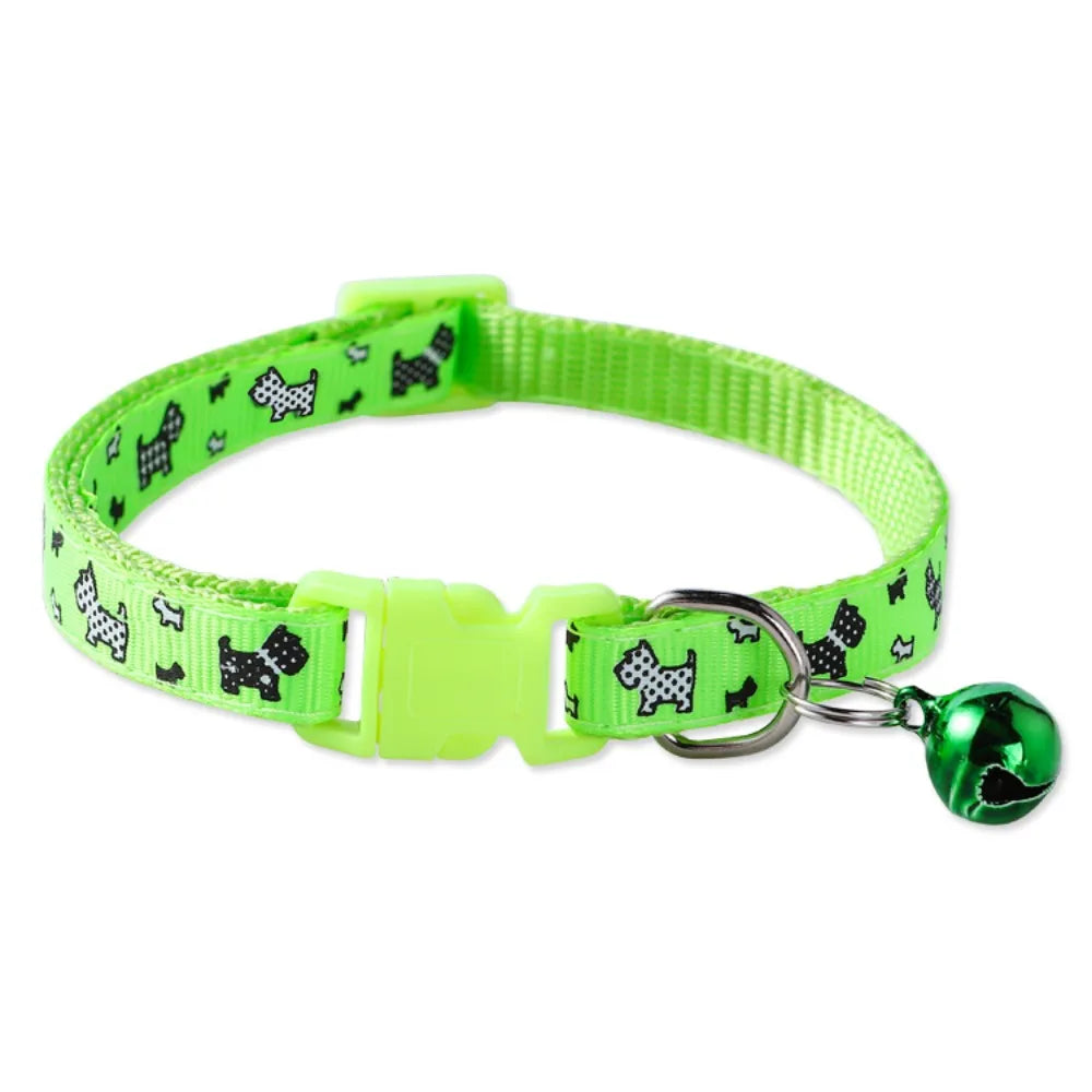 Pet Collar Universal for Cats and Dogs, Adjustable Size, Cute Pattern, Sturdy and Durable Small Cat and Dog Collar