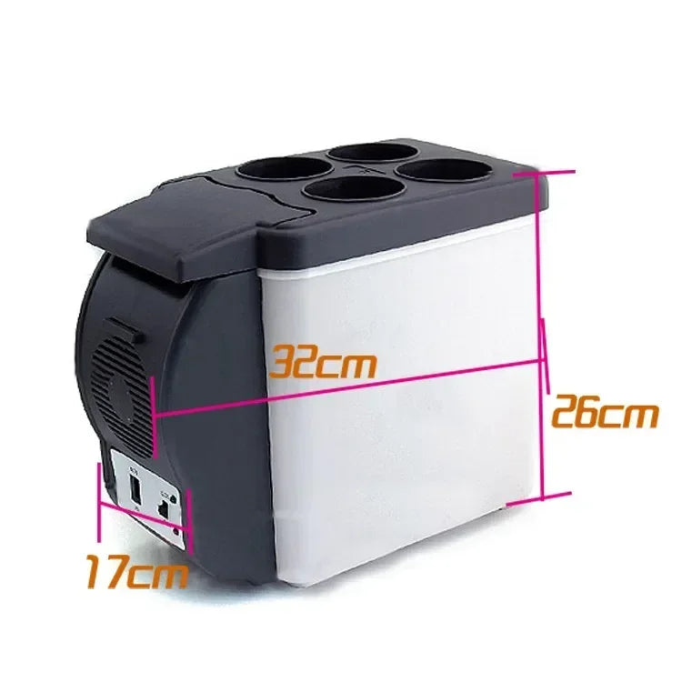 6L Cooling And Heating Freezer Box Electric Mini Car Refrigerator 12V Portable Auto Camping Fridge Electrical Appliances Amagi