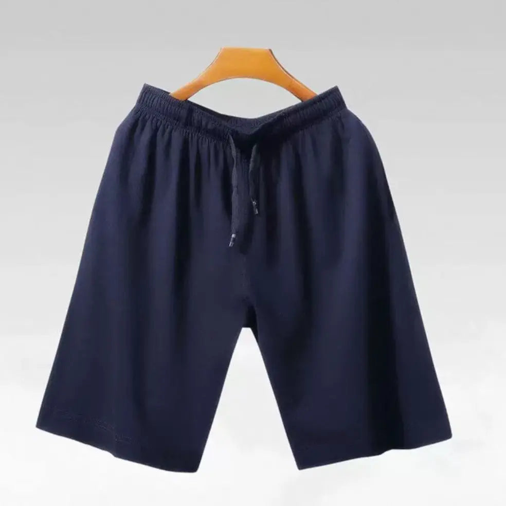 Summer Men's Shorts New Casual Loose Cotton Shorts Solid Color Comfortable and Breathable