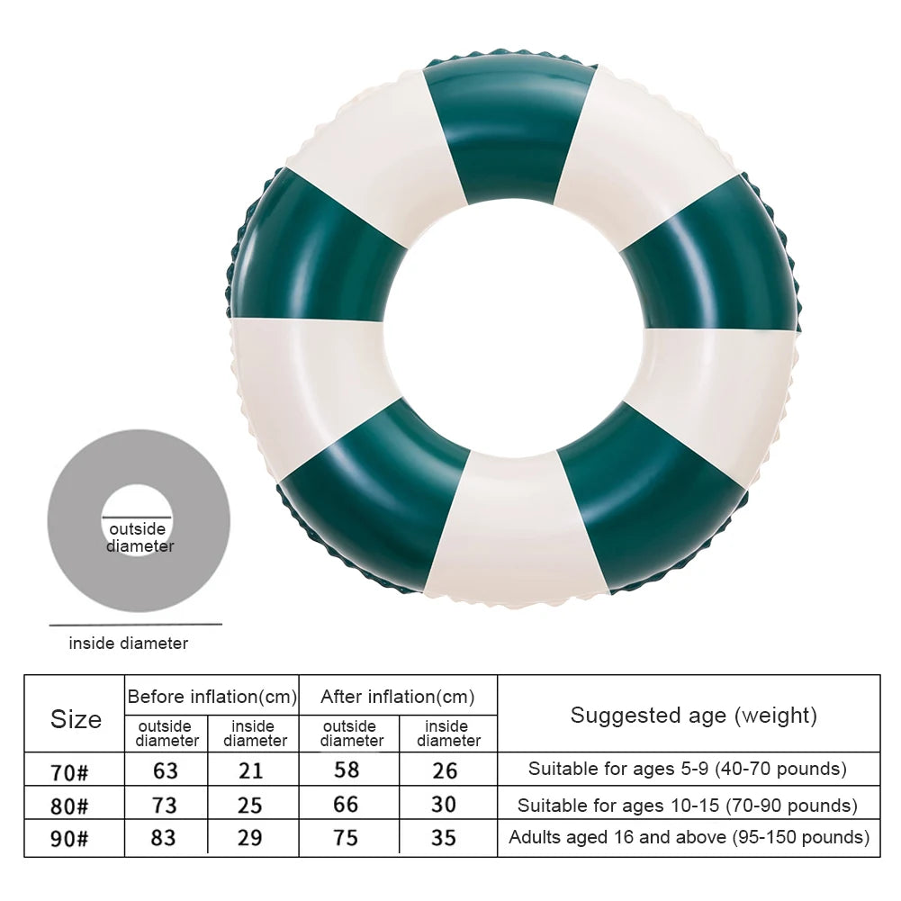Inflatable Swimming Pool Floats Leakproof PVC Inflatable Swim Ring Floating Blow Up Swim Tube Summer Beach Pool Accessories
