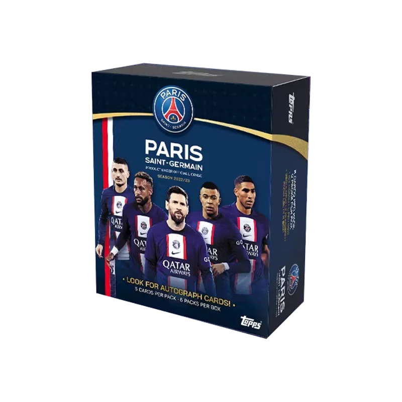 2023-24 Topps Paris Saint Germain PSG Team Set Soccer Card Mystery Box Genuine Trading Cards Game Toys Holiday Birthday Gifts