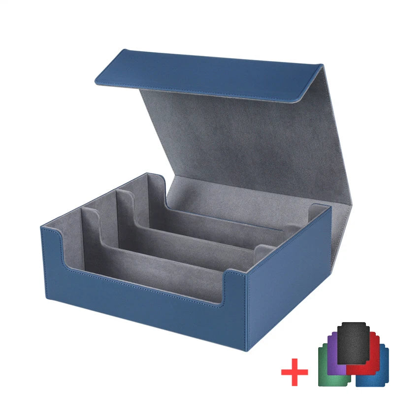 Storage Box For 1800+ Trading Cards PU Leather Commander Card Deck Case Magnetic Closure Card Holder Fits for Magic Game Cards