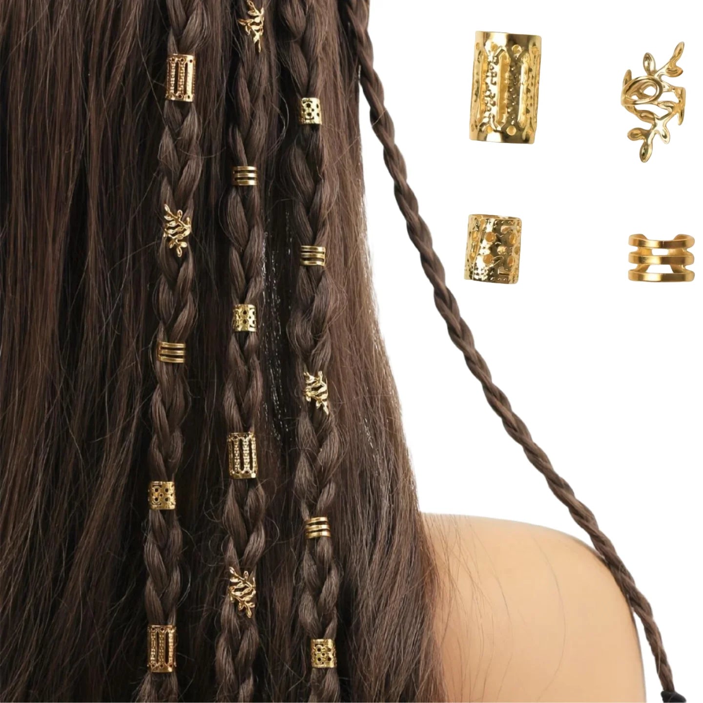 Anillos Metálicos para Trenzas y Peinados (Pack)