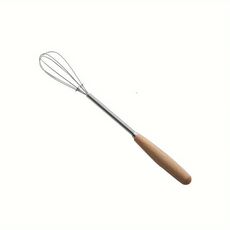 Stainless Steel Mini Egg Beater Wooden Handle Whisk Egg Mixer Baking Baking Set Home Cake Tools Kitchen Accessories