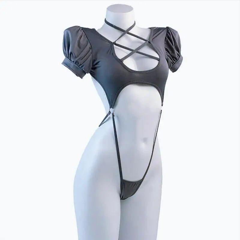 Erotic Lingerie Set Sexy Open Bra Backless Chemise Dress Women Cosplay Underwear Lenceria Sexi Porno Costumes