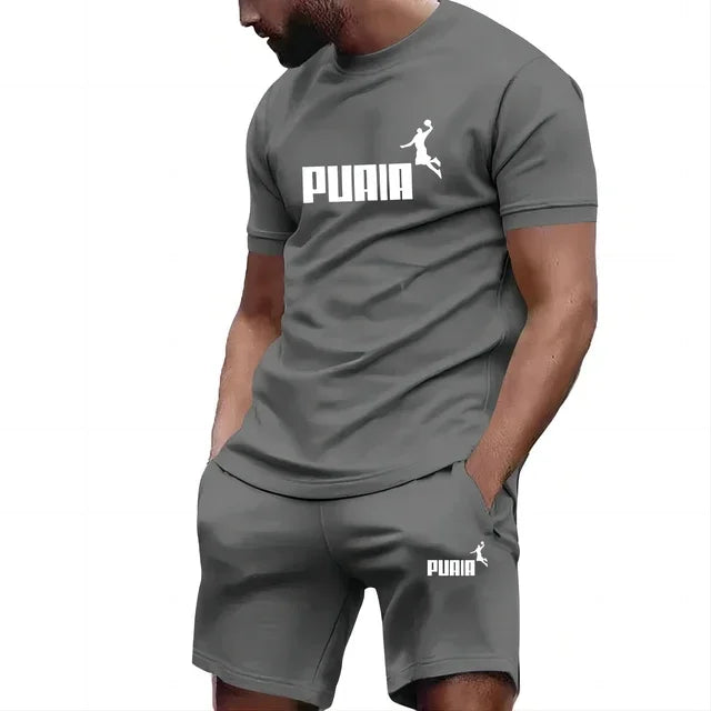 Summer Men's Sets Fashion Tracksuit Men Short Sleeve T Shirts+Sport Shorts Suit Men Casual Men Clothing Mens Joggers Sets
