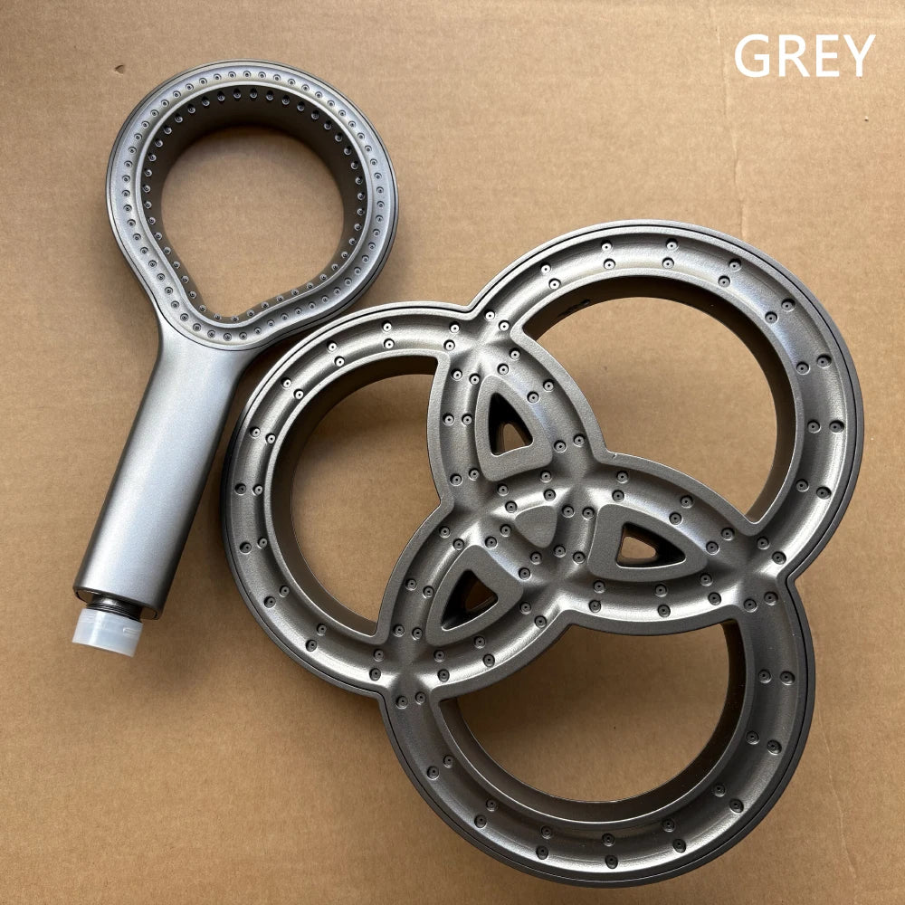 High Pressure Shower Head Overhead Large Water Flow Rainfall Shower Head Set Ring Design Spray Hotel Bathroom Accessories