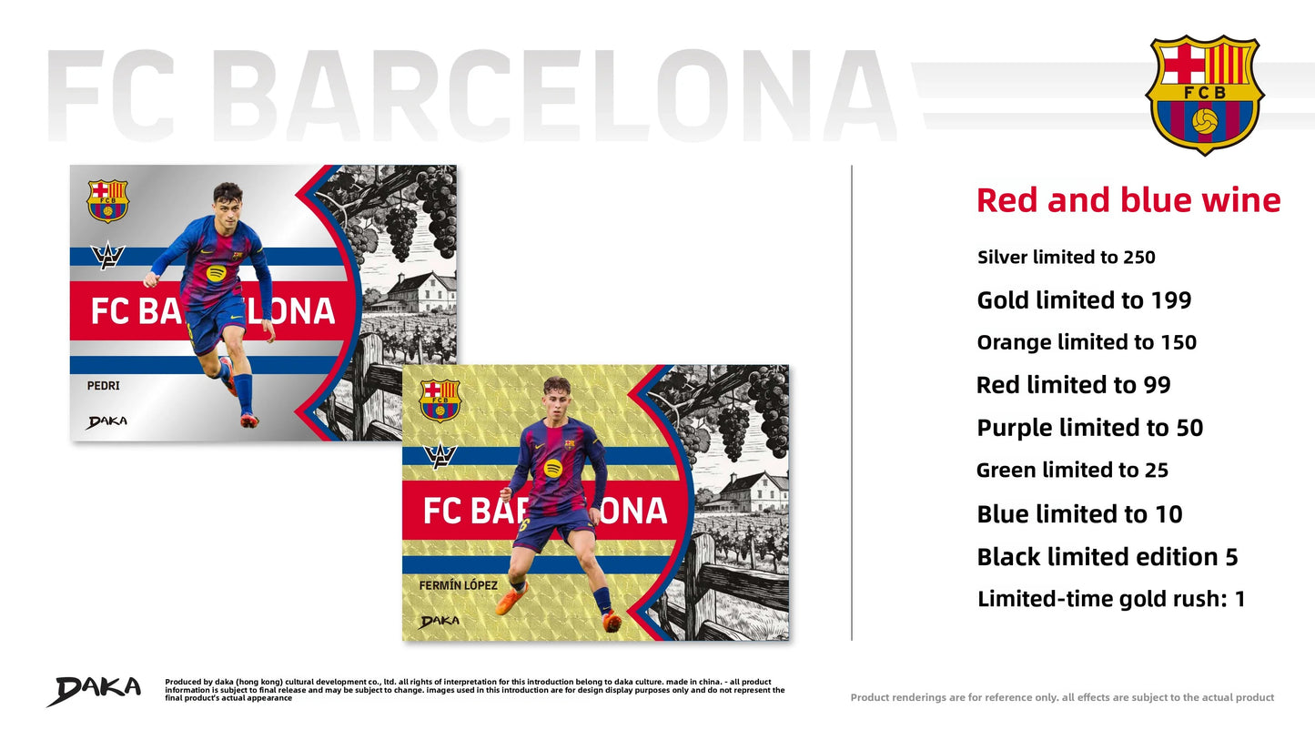 DAKA 25-26 Barcelona Final Whistle Star Carmeli Dalomar Signature Collection Card Barcelona Star Card Football Cup Souvenir Gift
