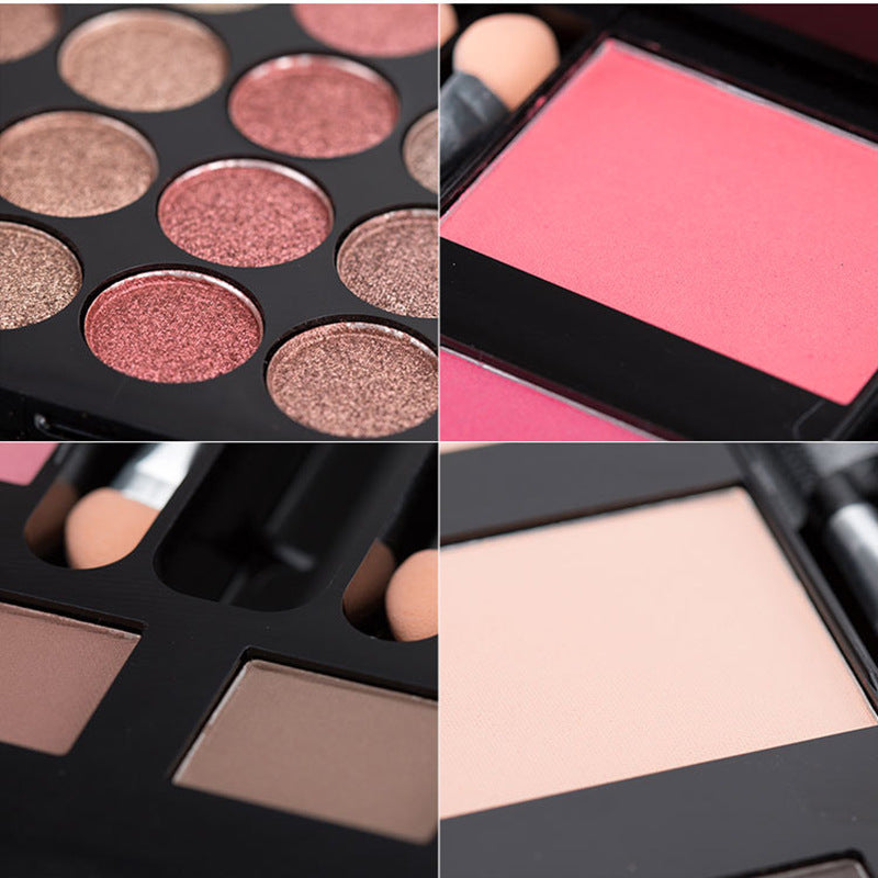 Makeup Gift Set for Women Full Make Up Kit Lig Stick Gloss Eyeliner Mascara Blush Foundation Powder Waterproof Eyeshadow Eyebrow