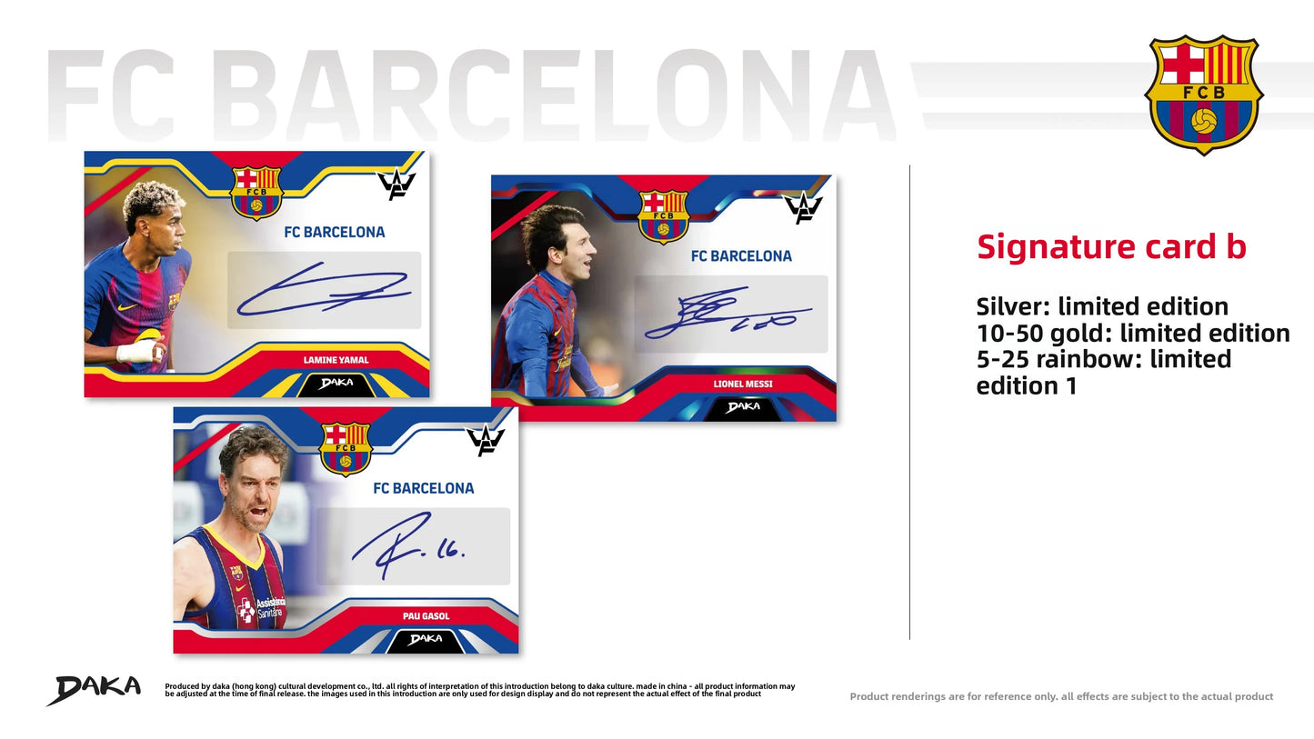 DAKA 25-26 Barcelona Final Whistle Star Carmeli Dalomar Signature Collection Card Barcelona Star Card Football Cup Souvenir Gift