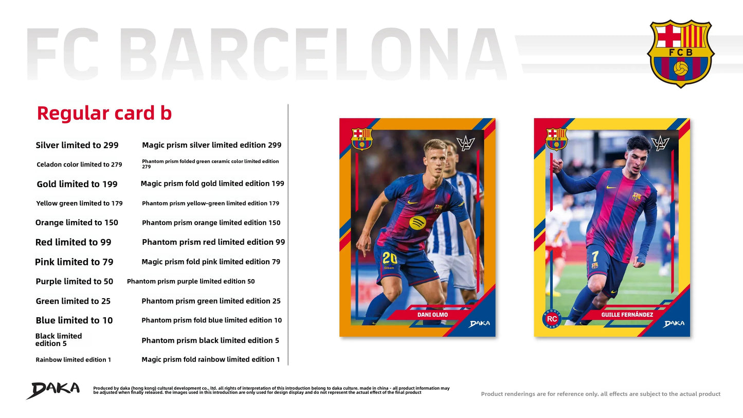 DAKA 25-26 Barcelona Final Whistle Star Carmeli Dalomar Signature Collection Card Barcelona Star Card Football Cup Souvenir Gift