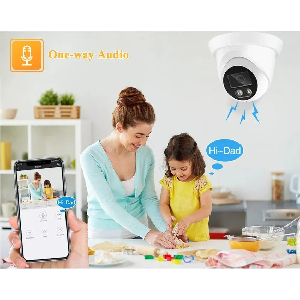 New 4K Dual Camera Solar Security Cameras Wireless Outdoor Cameras for Home Security 360°Coverage Pan & Tilt No Blind Spots
