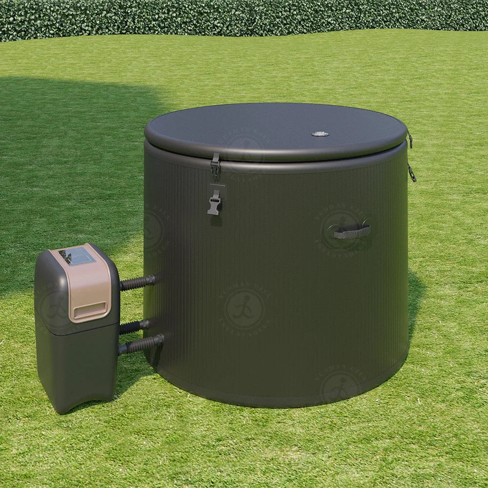 Portable Spa 1 Person Hot Tub Spa inflatable Jacuzzi Tub & Cold Plunge Tub Inflatable Ice Bath Tub for Athletes Home Outdoor