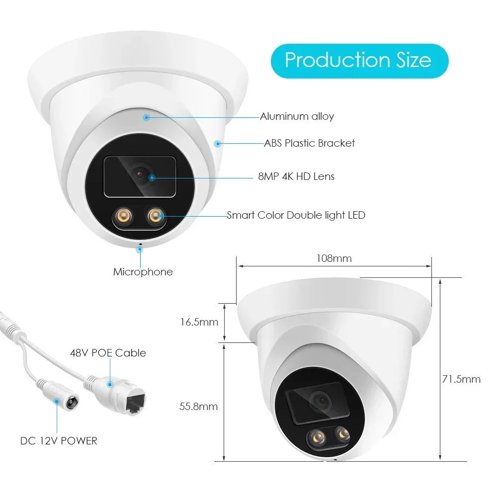 New 4K Dual Camera Solar Security Cameras Wireless Outdoor Cameras for Home Security 360°Coverage Pan & Tilt No Blind Spots