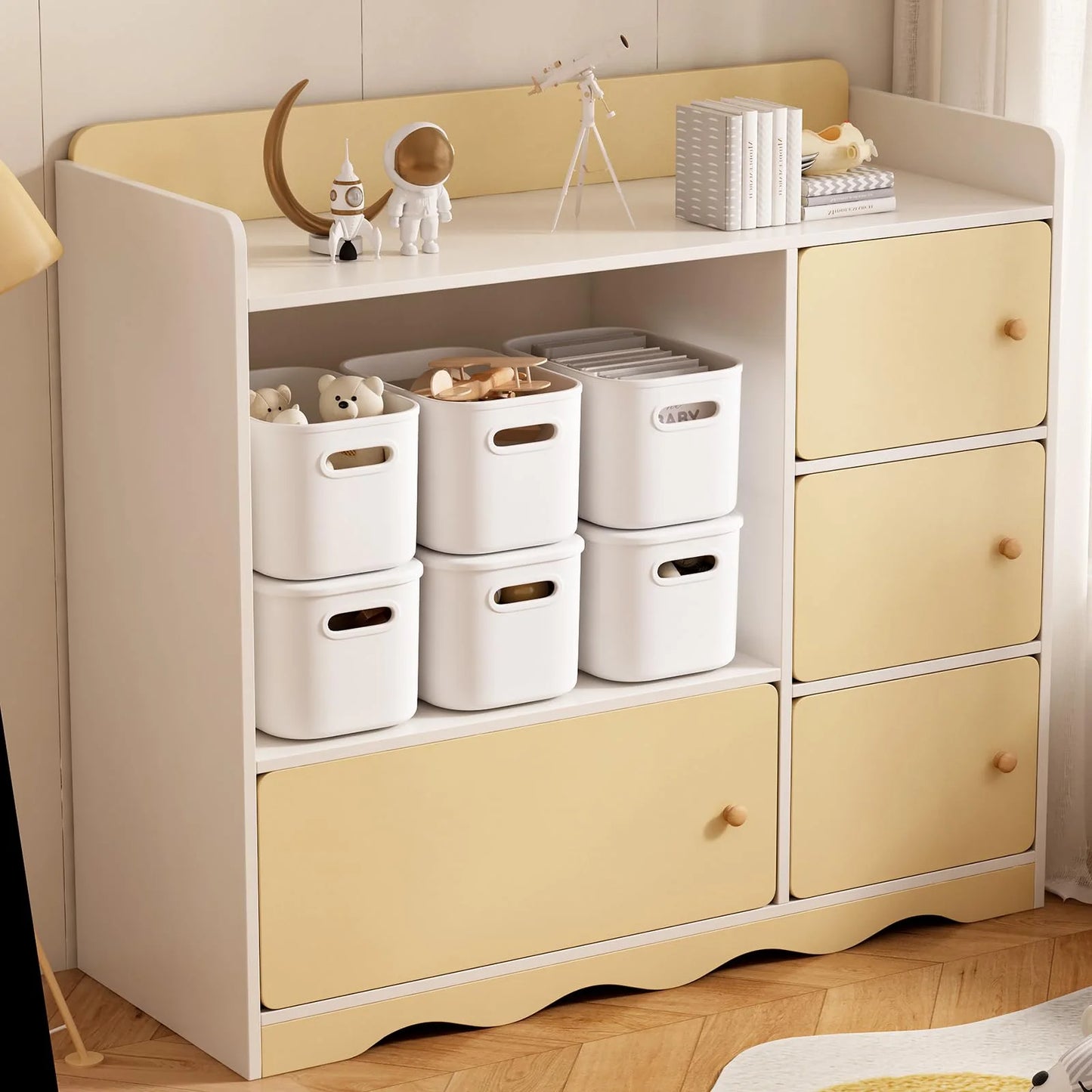 Household Miscellaneous Storage Box,Desktop Cosmetic Organizer,Multi-functional Storage Basket, Wardrobe and Clothes Storage Box