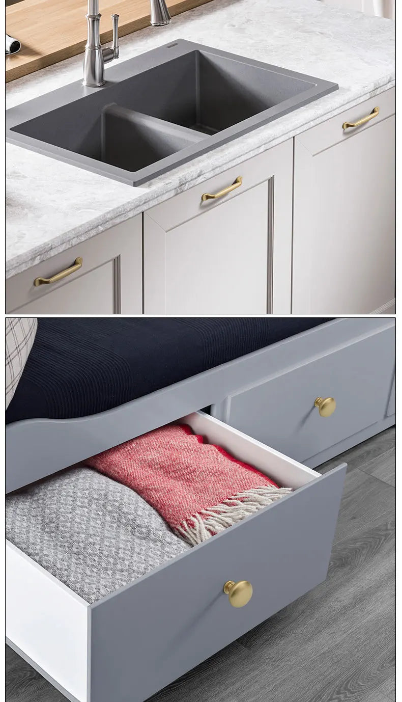Handles Drawer Cabinet Furniture Kitchen Handles for Cabinet Knob Door Drawer Furniture Kitchen Knob Golden Simplicity Hardware
