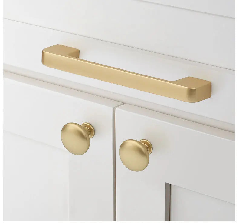 Handles Drawer Cabinet Furniture Kitchen Handles for Cabinet Knob Door Drawer Furniture Kitchen Knob Golden Simplicity Hardware