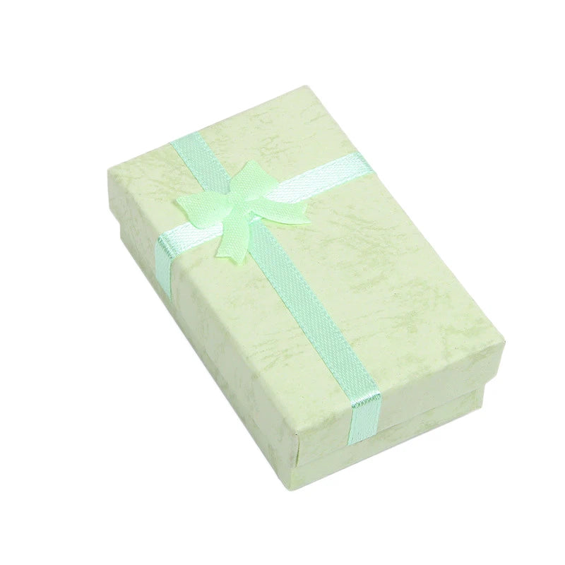 12pcs/lot Assorted Colors Ring Necklace Set Box Trinket Box Necklace Case Earrings Holder 5*8 Packaging Gift Box