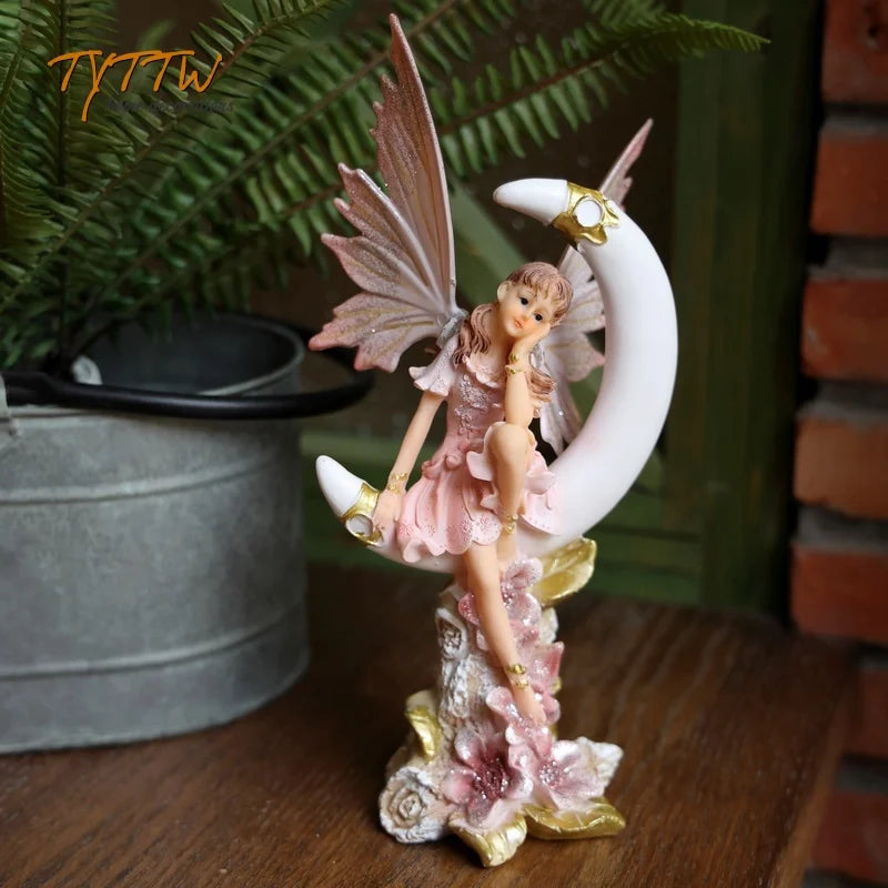 Flower Fairy Decoration Home Decor Girl Gift Decorations For Home Miniature Figurines Fairy Garden Decoration Desk Decoration
