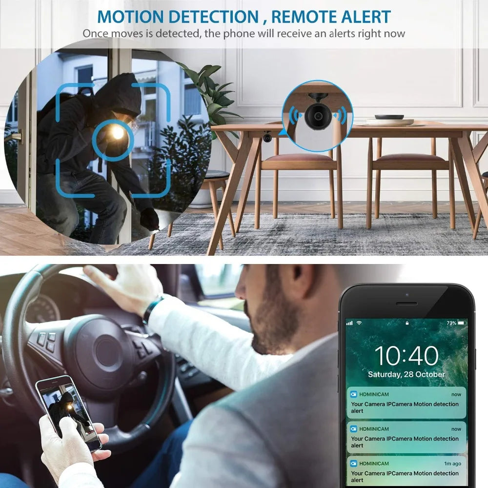 Micro Home Wireless Mini Security Surveillance with Wifi IP Camara Night vision Sensor Infrared CMOS 2MP Telefon Alarm Camera
